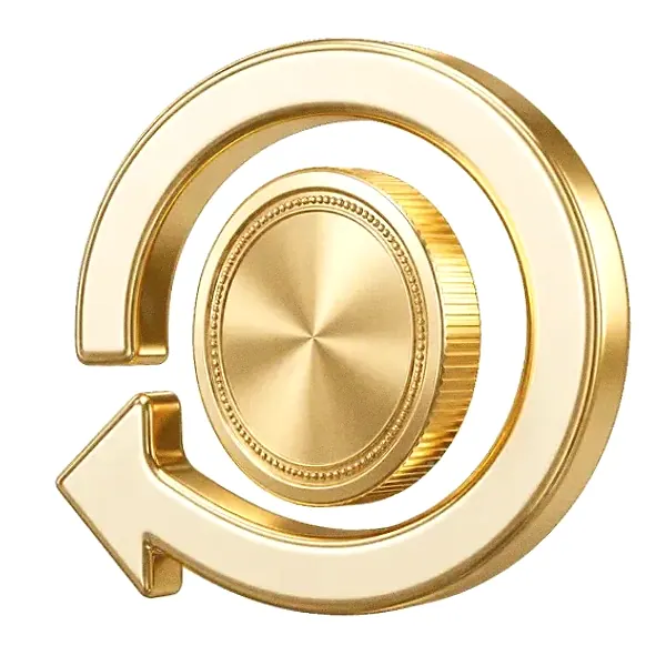 Coin with circular arrow — Lucky Mister