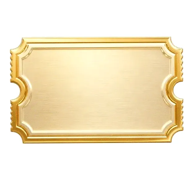 Blank ticket plaque — Lucky Mister
