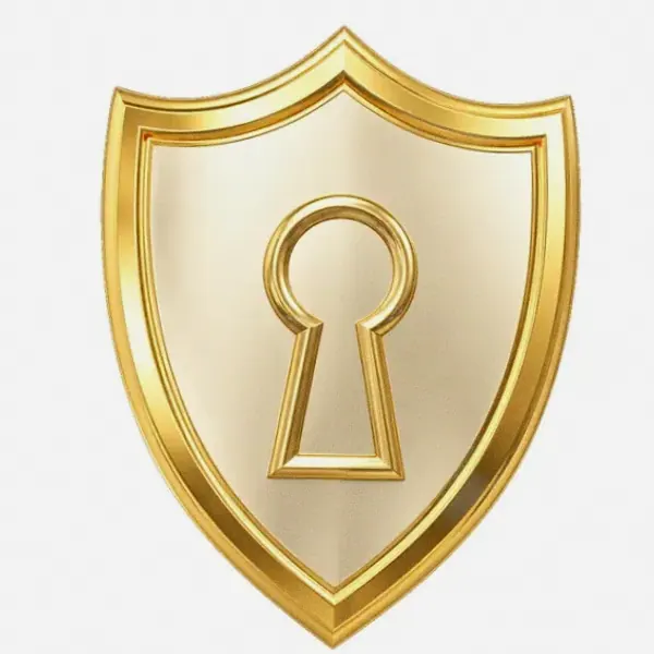 Shield with keyhole — Lucky Mister