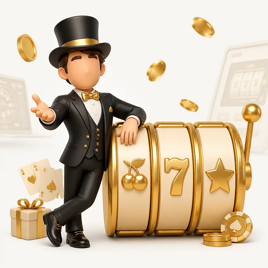 Three slot reels — Lucky Mister