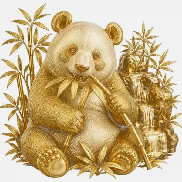 Panda eating bamboo — Lucky Mister