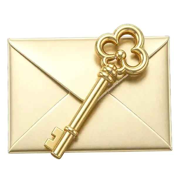 Key on envelope — Lucky Mister