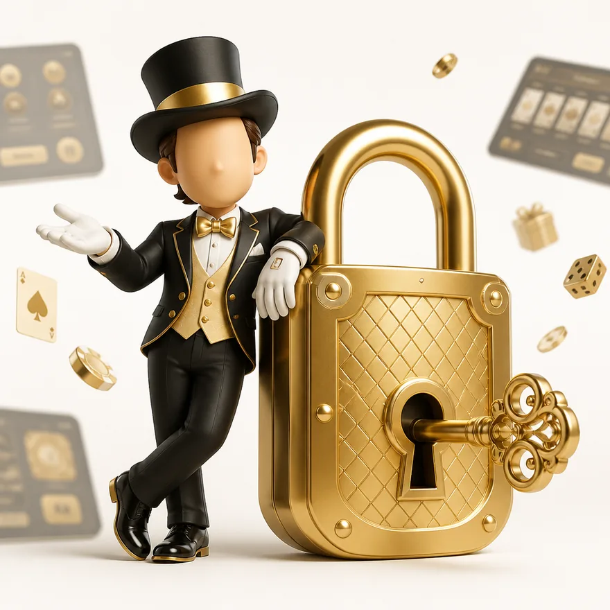 Padlock with key — Lucky Mister