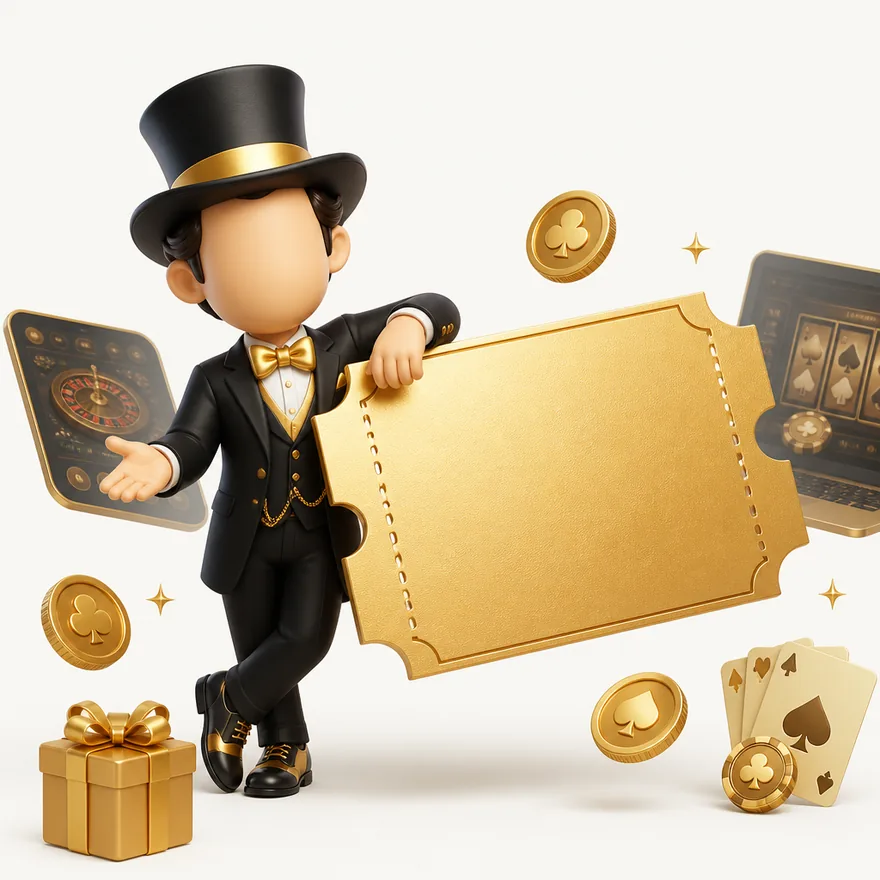 Blank coupon ticket — Lucky Mister