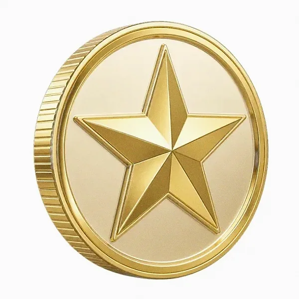 Star-emblem coin — Lucky Mister