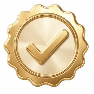 Checkmark badge — Lucky Mister