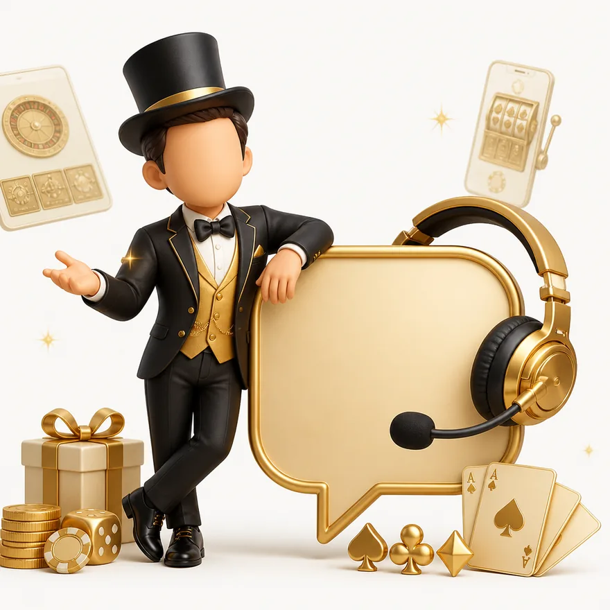 Headset with speech bubble — Lucky Mister