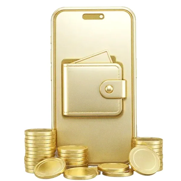 Smartphone with wallet — Lucky Mister