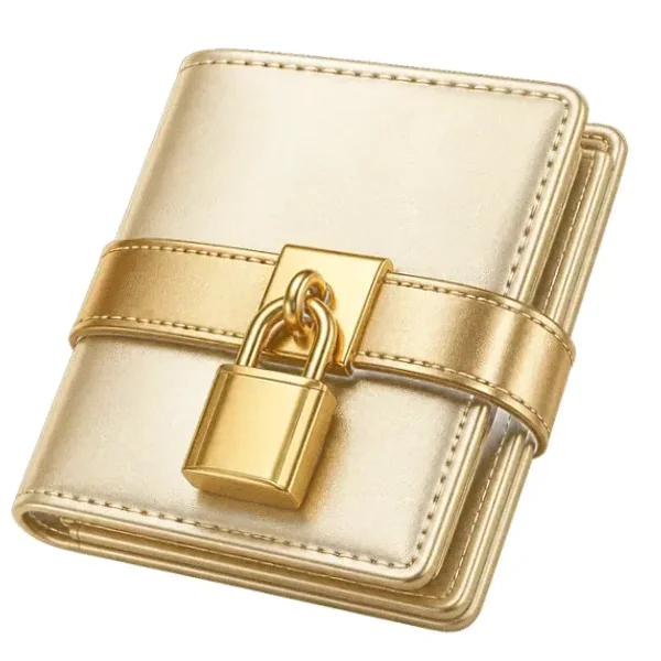 Locked leather wallet — Lucky Mister